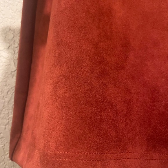 Rusty suede dress, medium size, worn once. - Picture 3 of 6